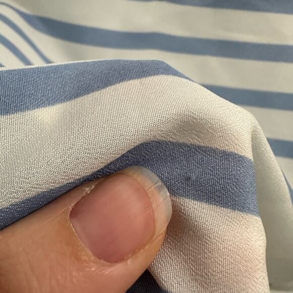 J. Crew Blue & White Striped Sleeveless Blouse 0 XS Coastal - Picture 6 of 8